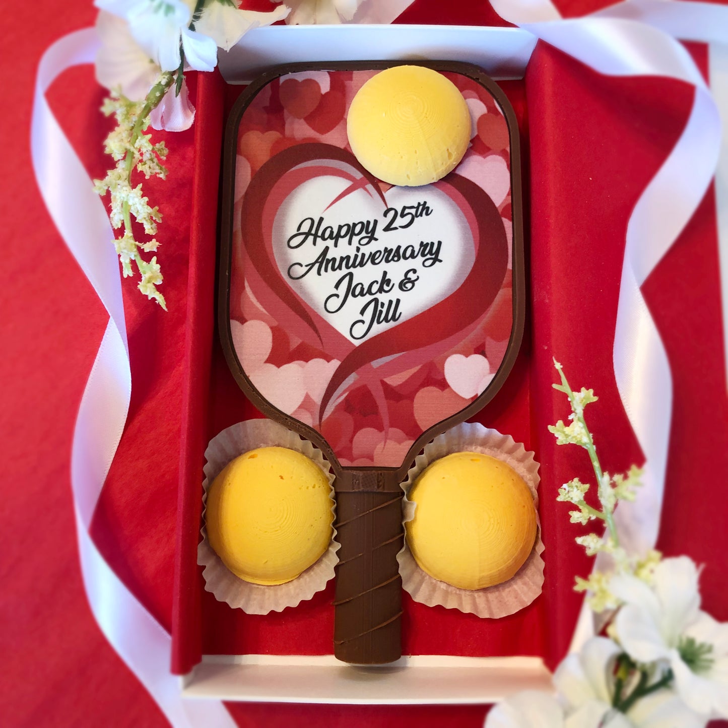 Pickleball Paddle Shaped Chocolate Anniversary Gift - Anniversary Chocolates