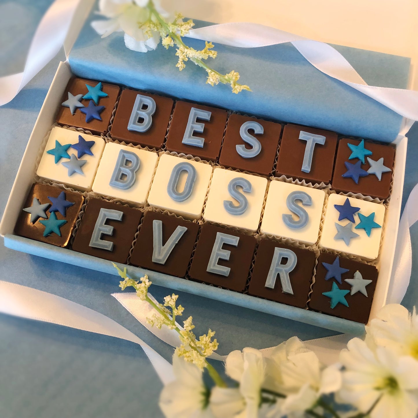 Best Boss Ever Chocolate Gift with Stars