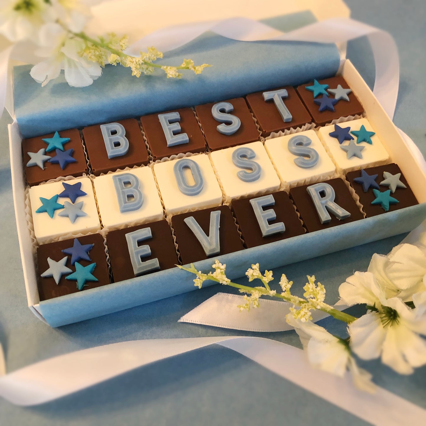 Best Boss Ever Chocolate Gift with Stars