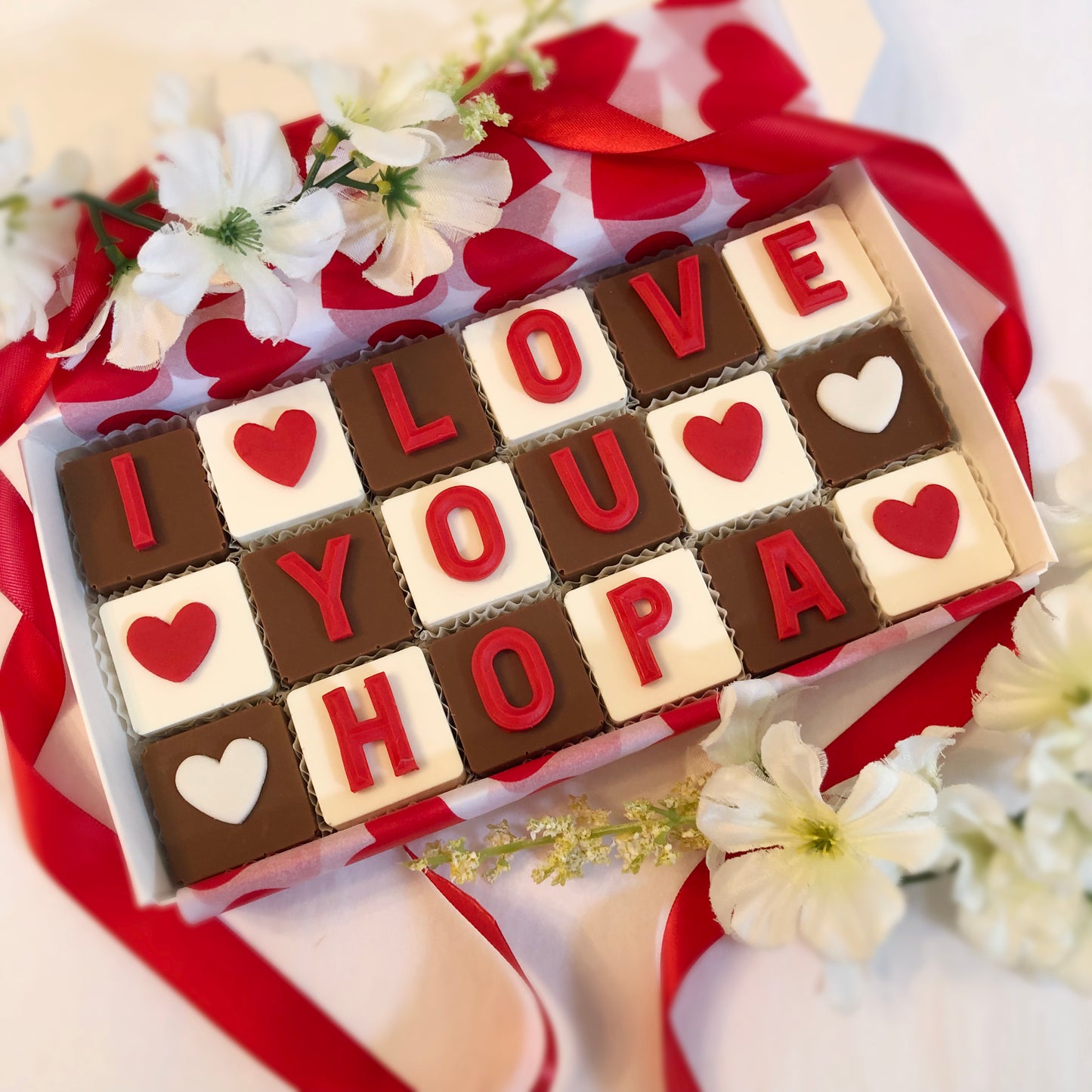 Personalized I Love You Chocolate Message - Valentine's Day, Birthday or Anniversary Gift