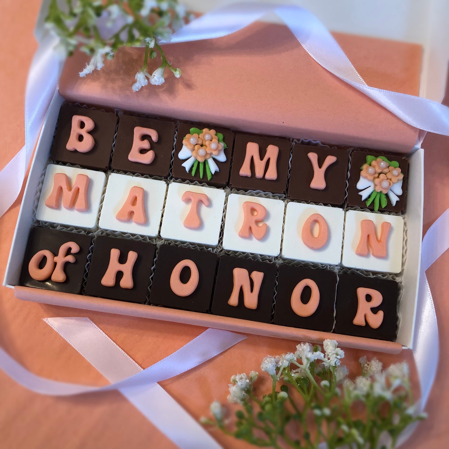 Matron of Honor Chocolate Proposal Gift Box - Will You Be My Matron of Honor Proposal