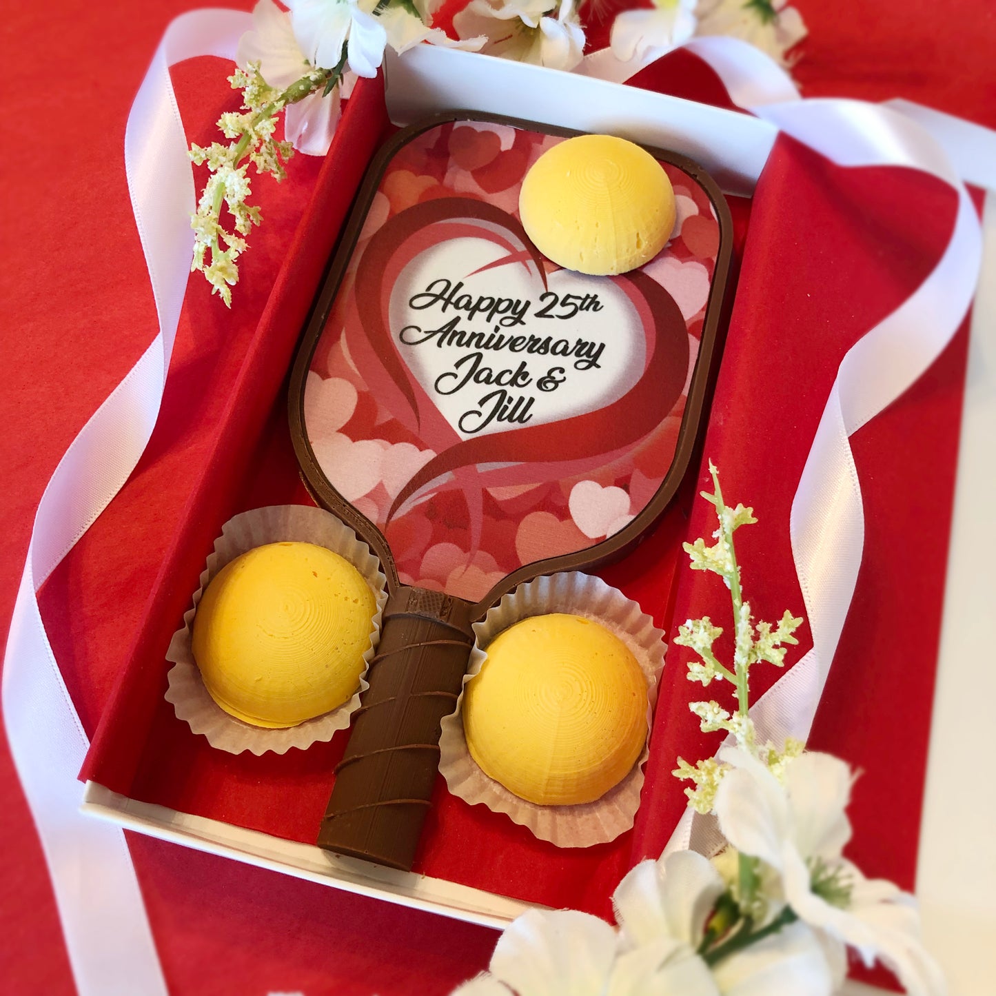 Pickleball Paddle Shaped Chocolate Anniversary Gift - Anniversary Chocolates