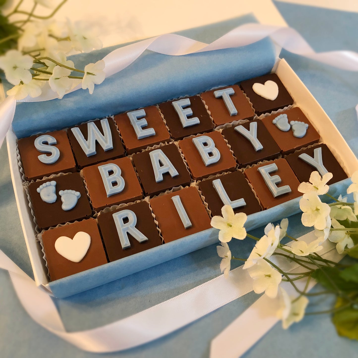 New Baby Boy Congratulation Chocolates - Personalized Baby Boy Shower Gift