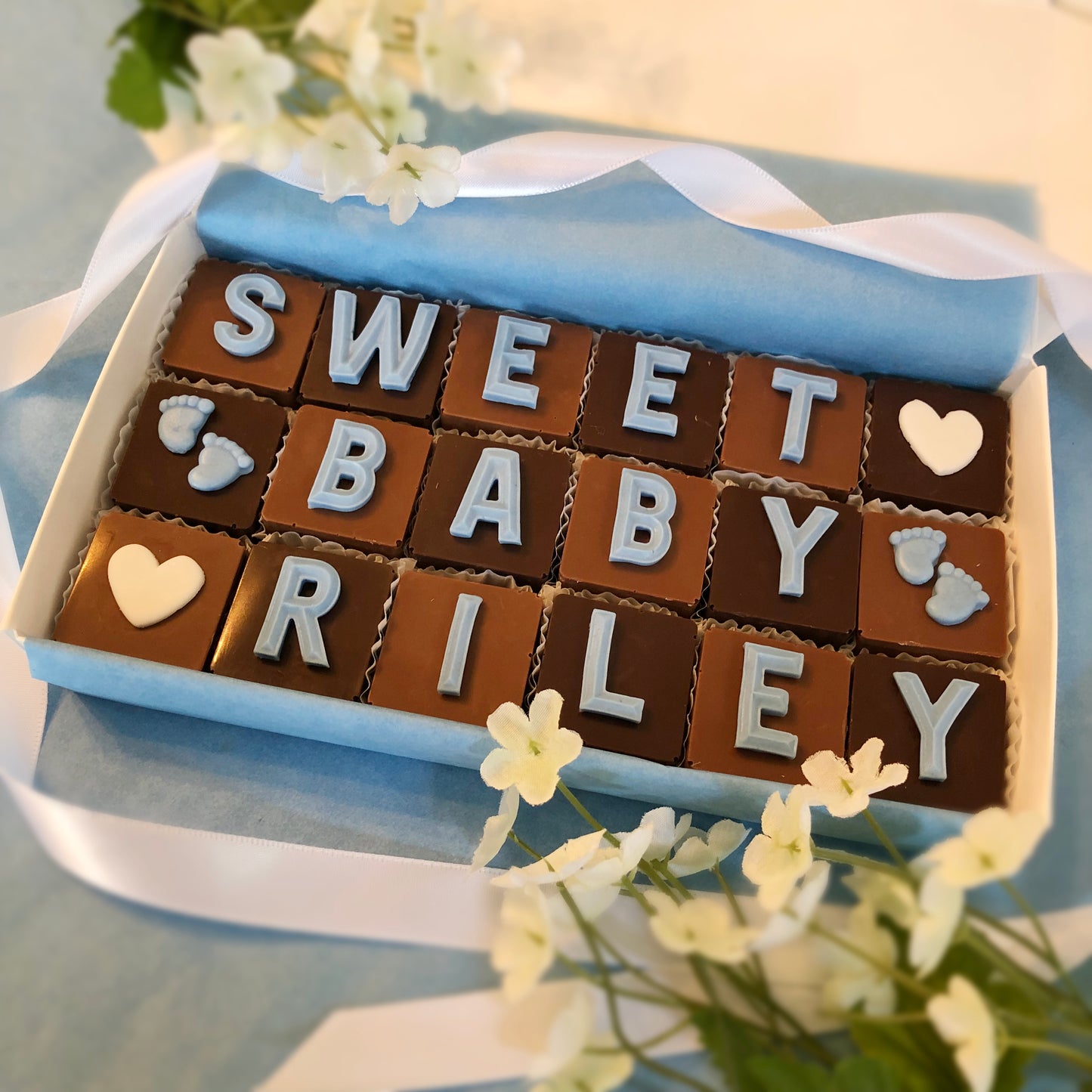 New Baby Boy Congratulation Chocolates - Personalized Baby Boy Shower Gift