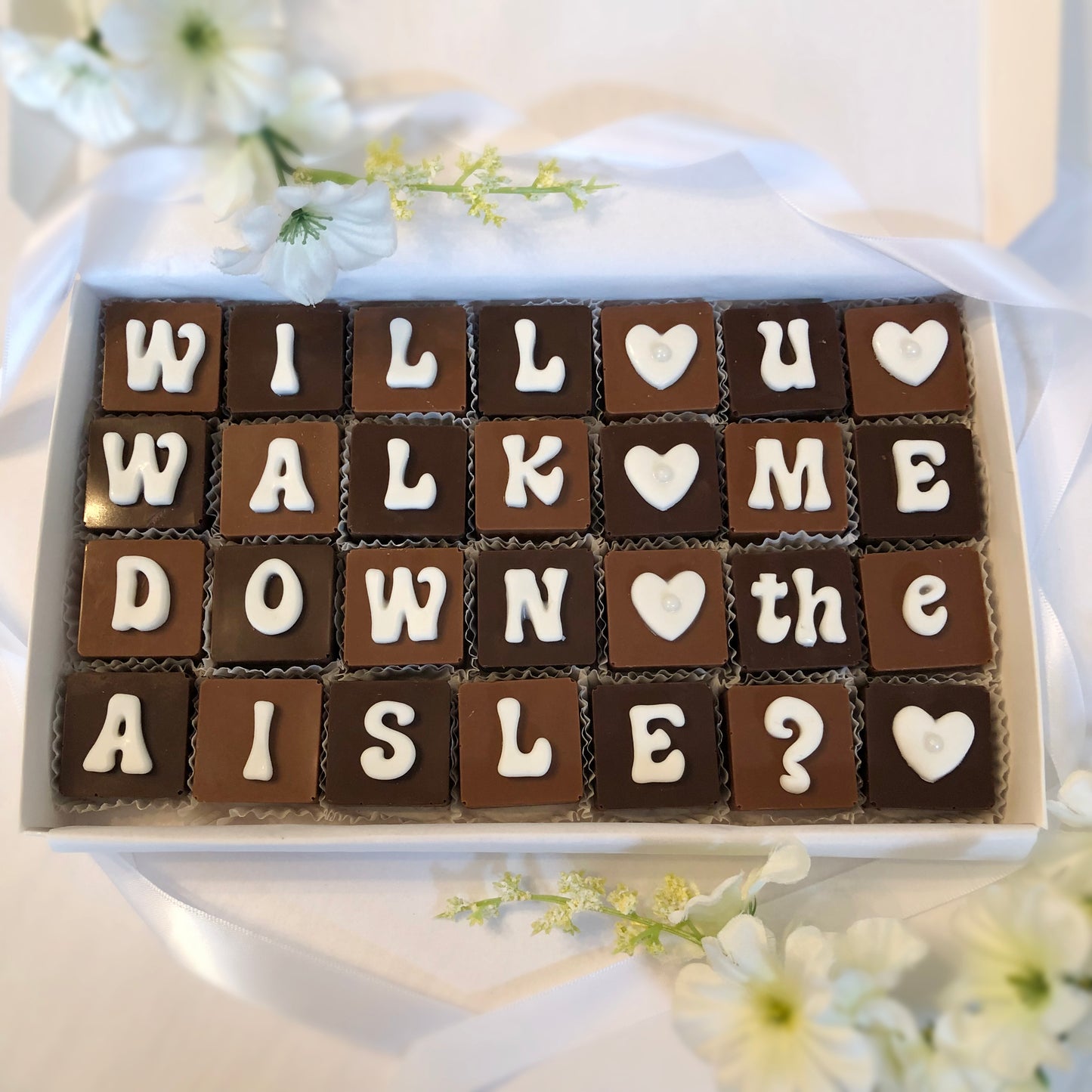 Will You Walk Me Down The Aisle Proposal Chocolates