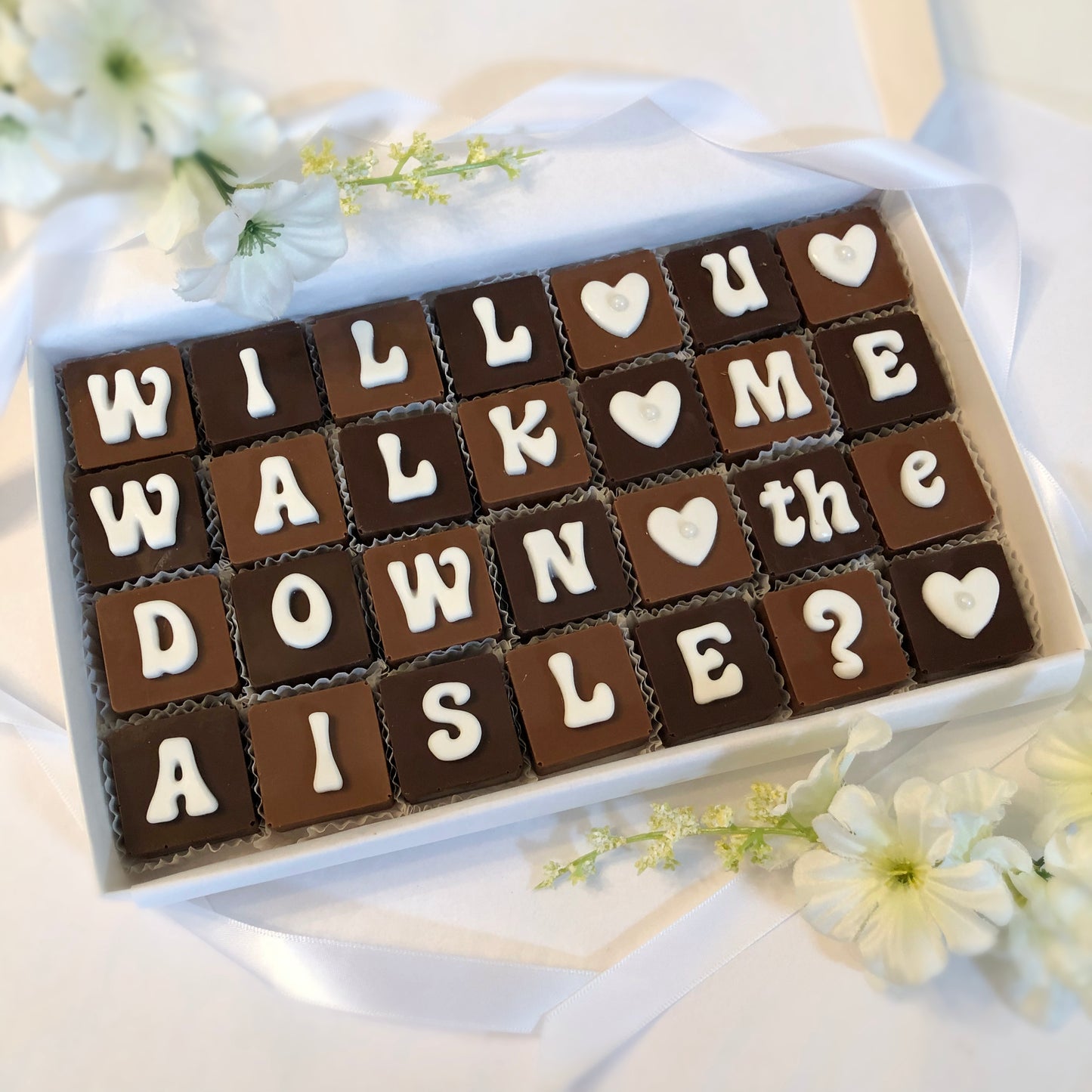 Will You Walk Me Down The Aisle Proposal Chocolates