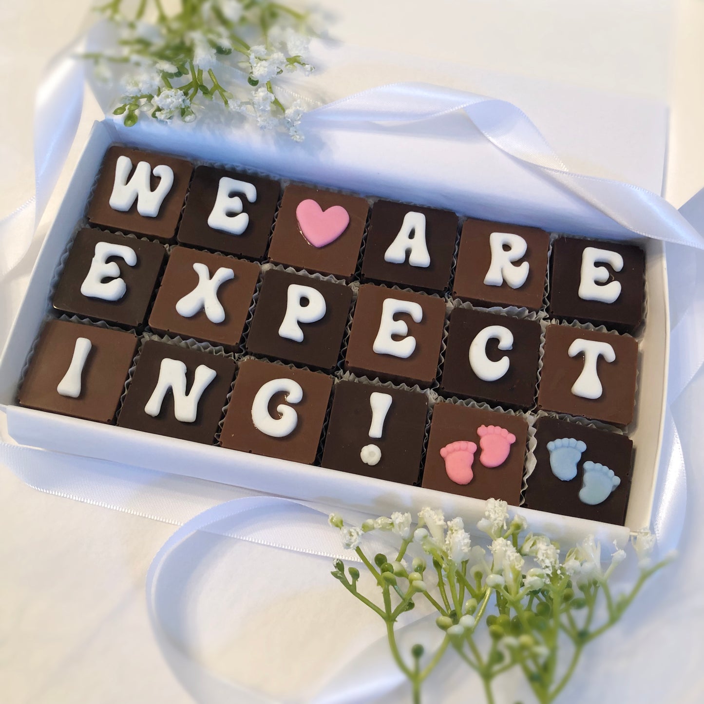 We Are Expecting Chocolate Announcement - Custom Chocolate Baby News
