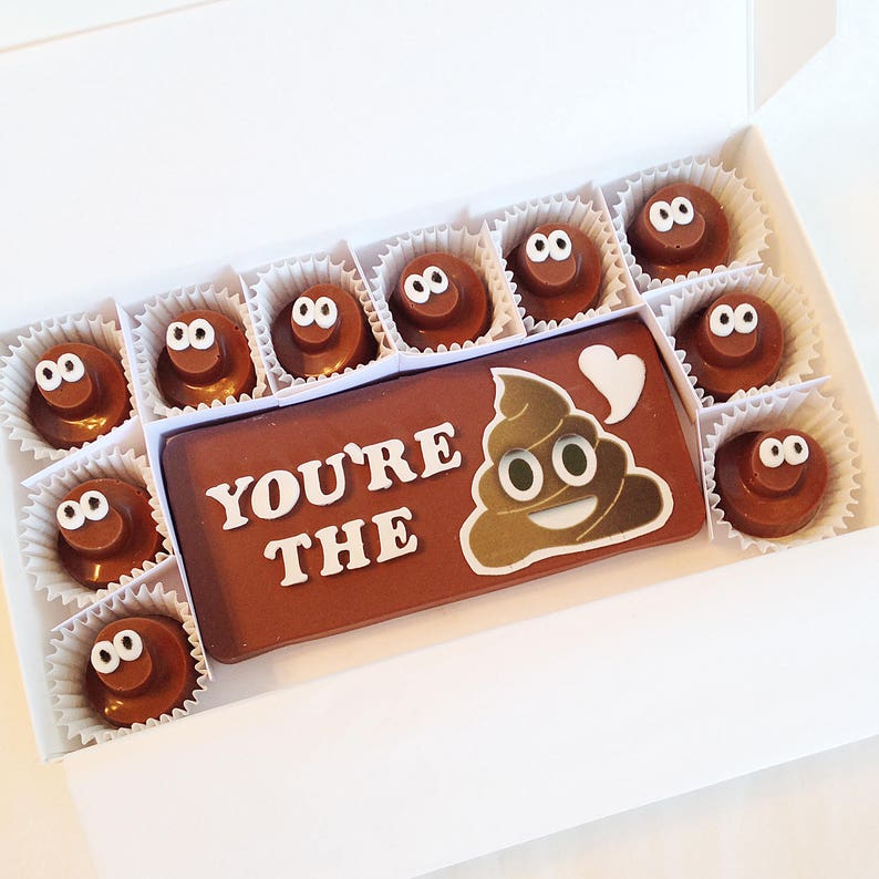 Poop Emoji Chocolates - Chocolate Poop Emoji - Gag Gift Chocolates