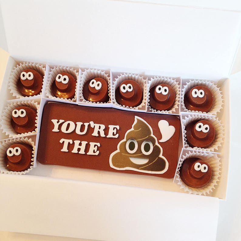 Poop Emoji Chocolates - Chocolate Poop Emoji - Gag Gift Chocolates