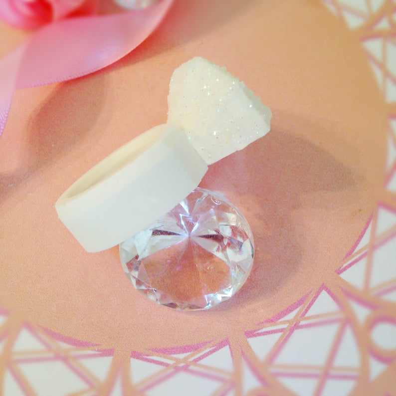 Sparkling Ring Shaped Chocolates - Engagement Party Chocolate Party Favors