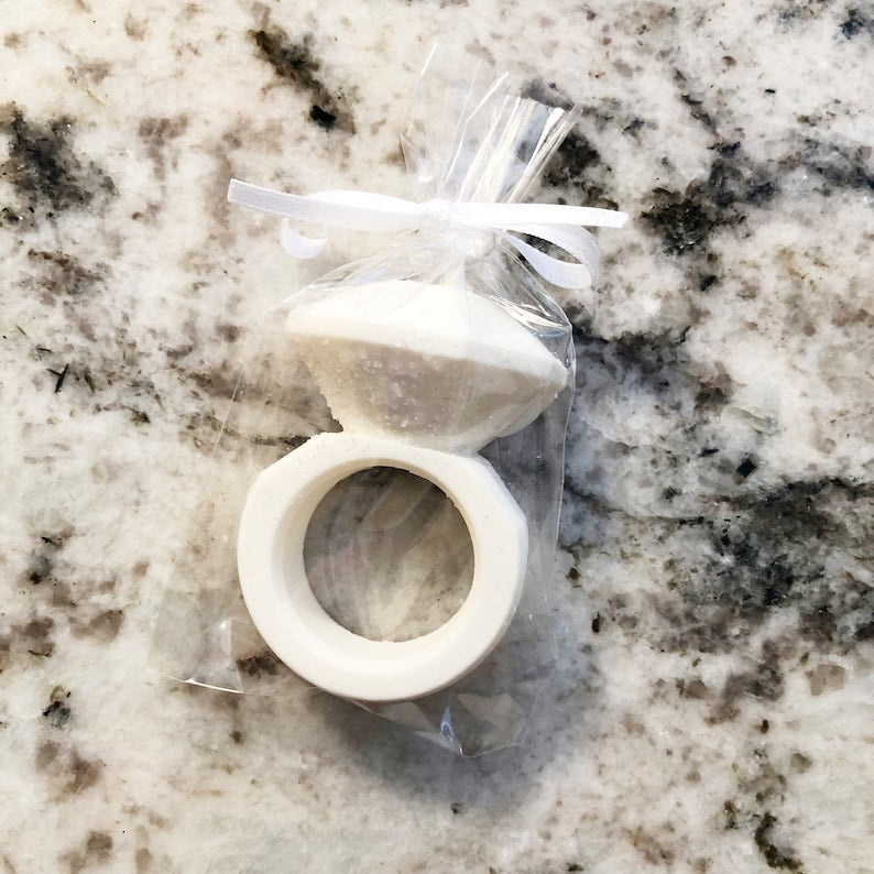 Sparkling Ring Shaped Chocolates - Engagement Party Chocolate Party Favors