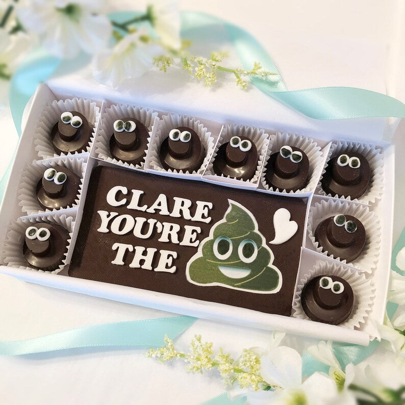 Personalized Poop Emoji Chocolates - You're the Poop Chocolates