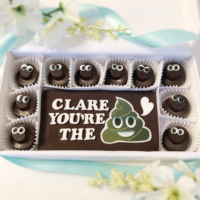 Personalized Poop Emoji Chocolates - You're the Poop Chocolates