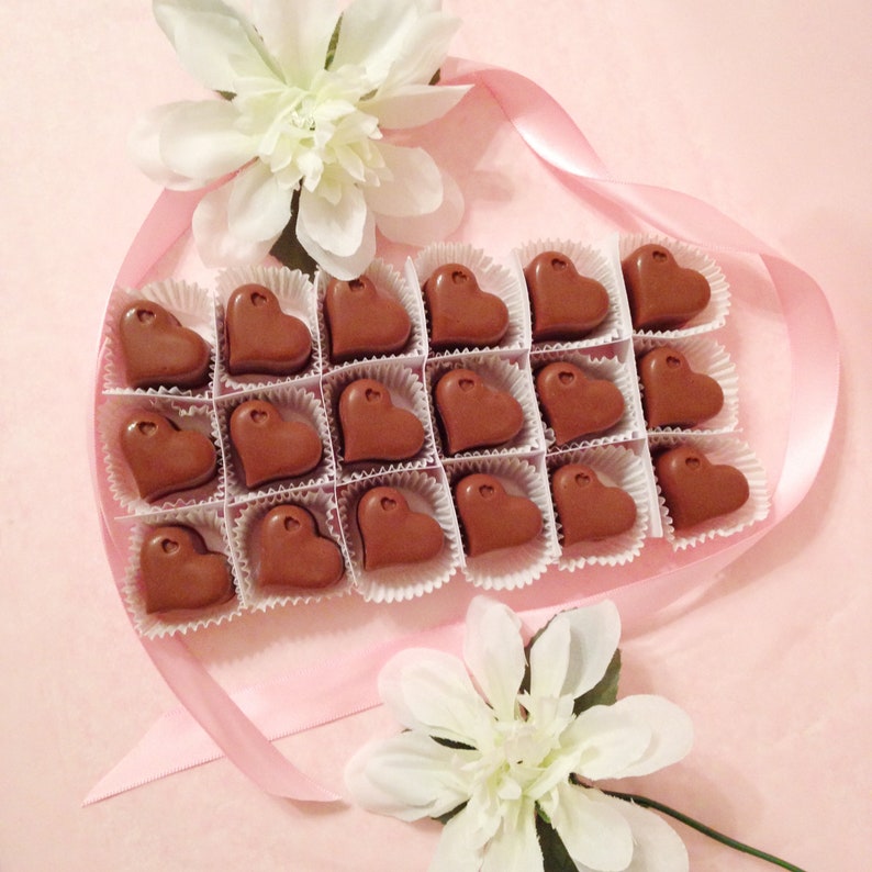 Heart Shaped Solid Chocolates - Chocolate Heart Candy