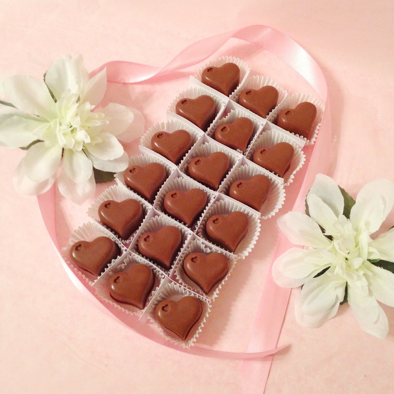 Heart Shaped Solid Chocolates - Chocolate Heart Candy