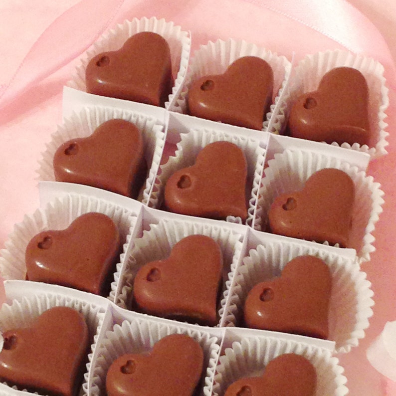 Heart Shaped Solid Chocolates - Chocolate Heart Candy