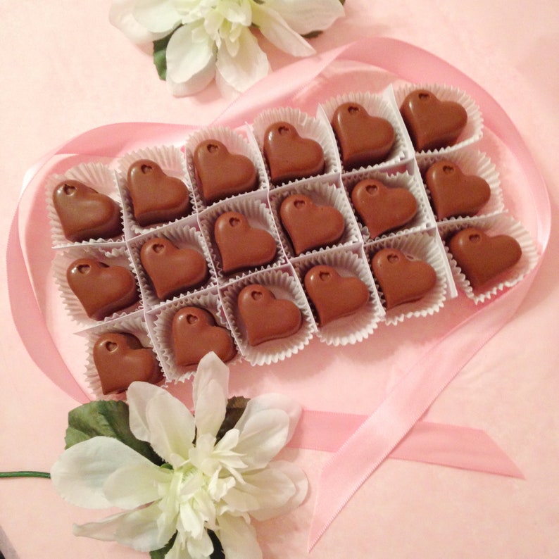Heart Shaped Solid Chocolates - Chocolate Heart Candy