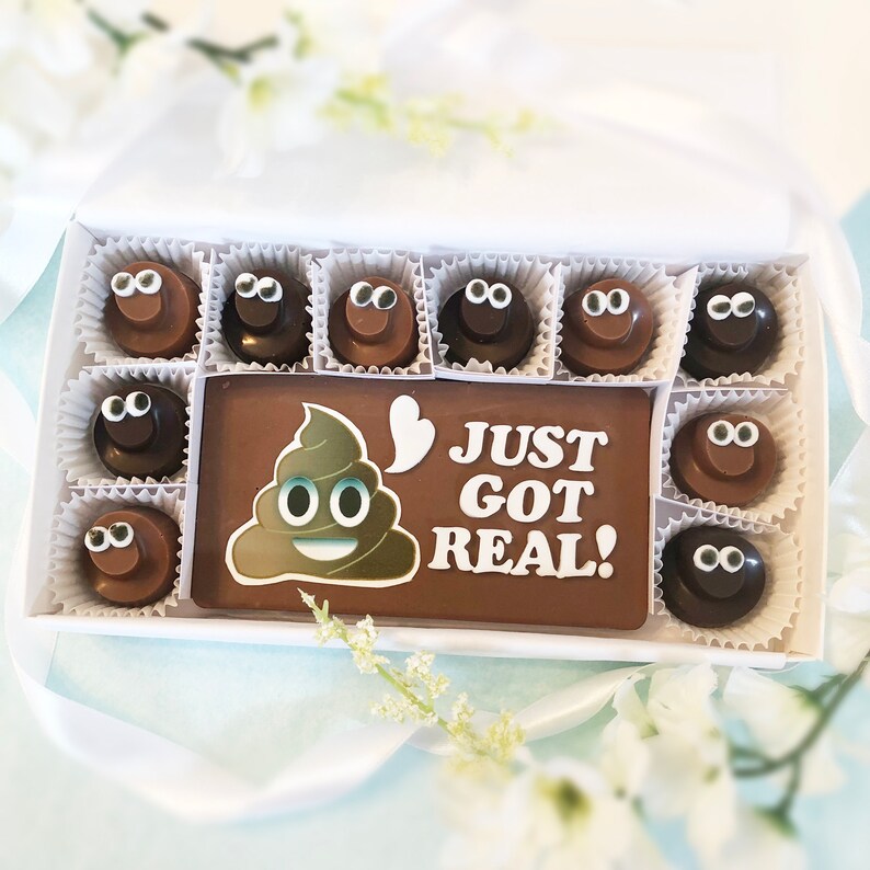 Poop Just Got Real Chocolates - S***t Just Got Real Engagement Gift