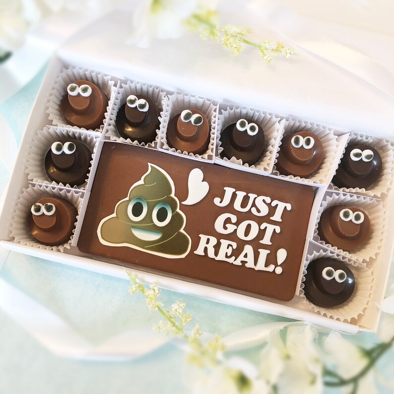 Poop Just Got Real Chocolates - S***t Just Got Real Engagement Gift