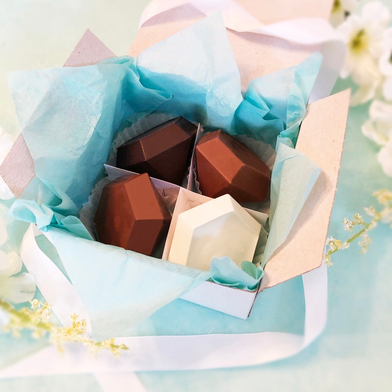 Diamond Shaped Chocolates - Diamond Chocolate Anniversary Gift