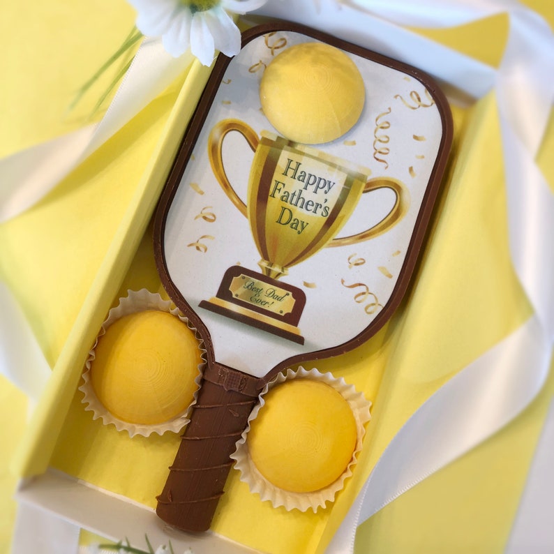 Father's Day Chocolate Pickleball Paddle Gift - Pickleball Fathers Day Gift