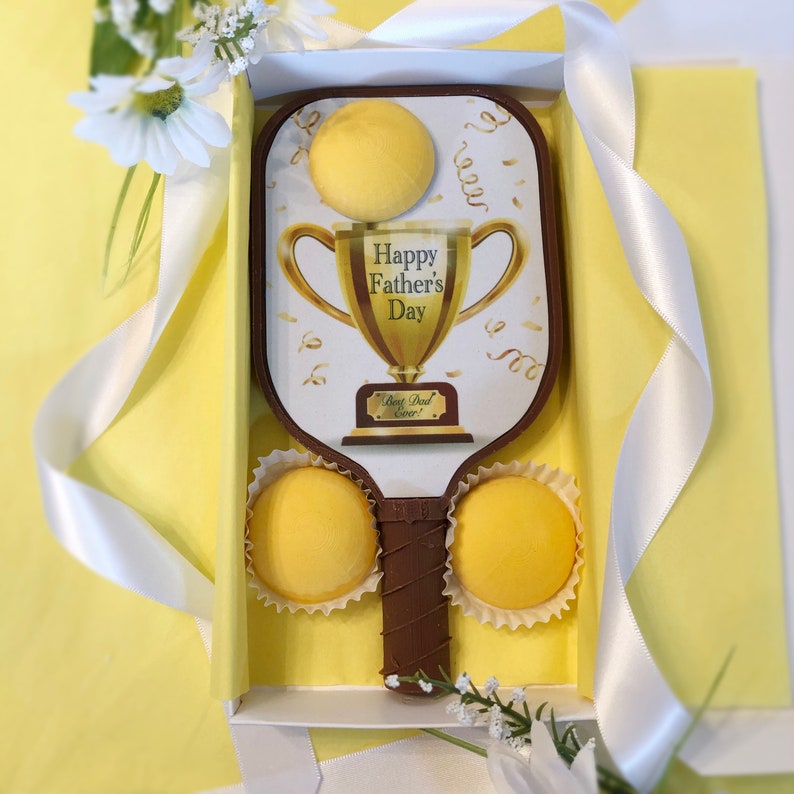 Father's Day Chocolate Pickleball Paddle Gift - Pickleball Fathers Day Gift