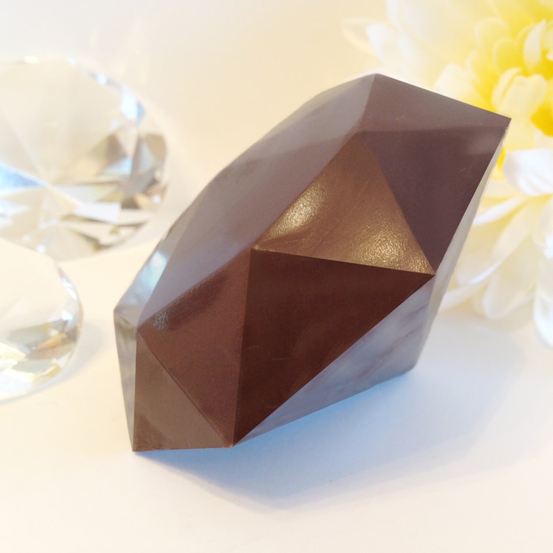 Giant Solid Chocolate Diamond - Large Diamond Shaped Anniversary Gift