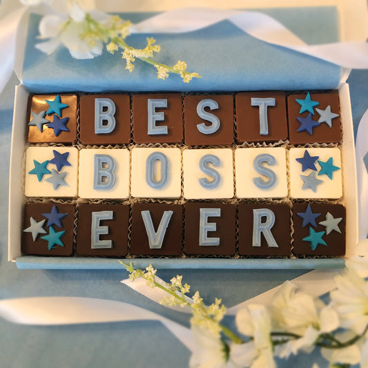 Best Boss Ever Chocolate Gift with Stars