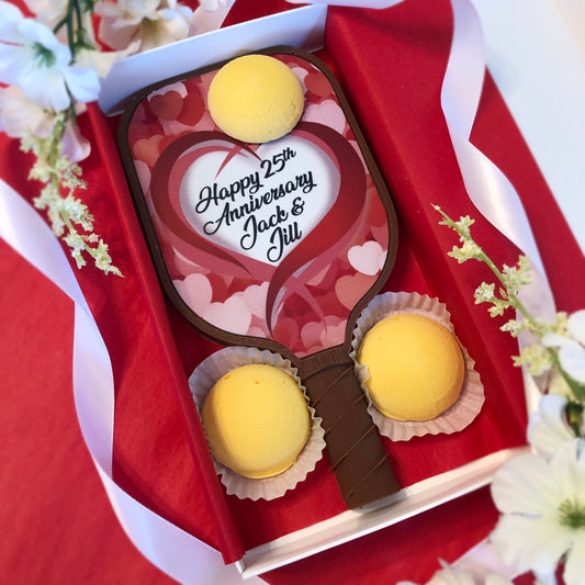 Pickleball Paddle Shaped Chocolate Anniversary Gift - Anniversary Chocolates