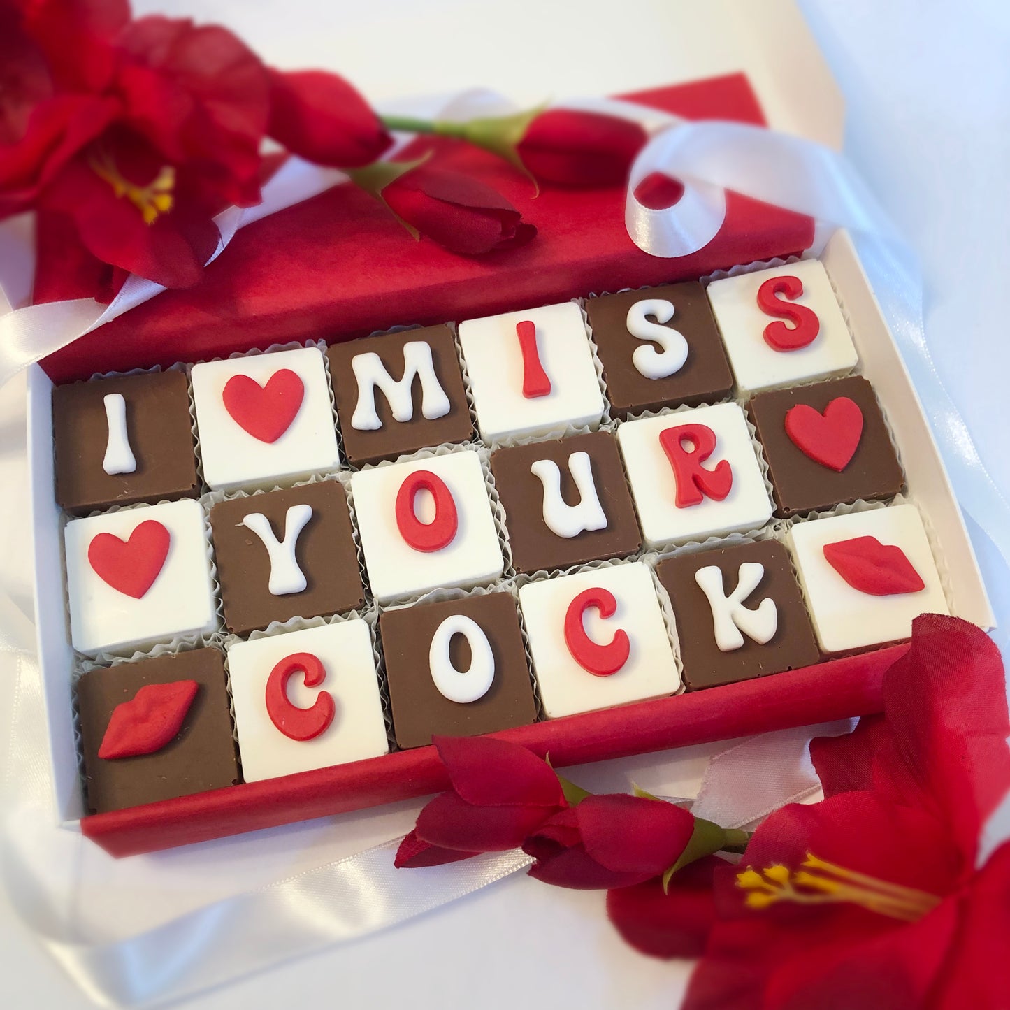 I Miss Your Dick Custom Chocolate Message - Presonalized Sexy Message Chocolates
