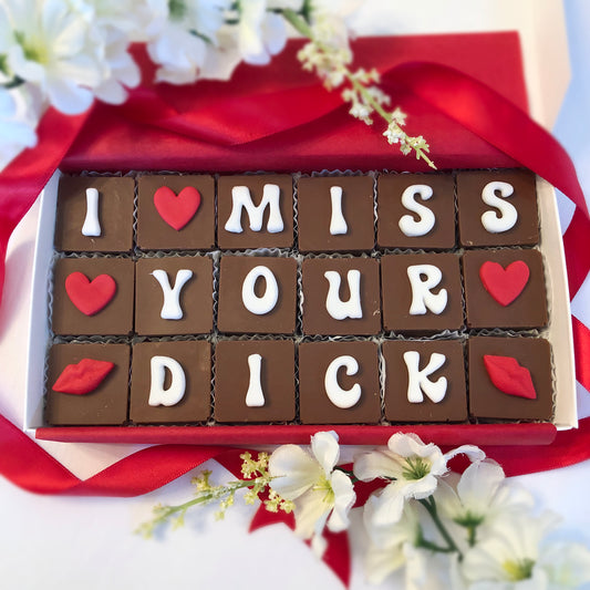 I Miss Your Dick Custom Chocolate Message - Presonalized Sexy Message Chocolates