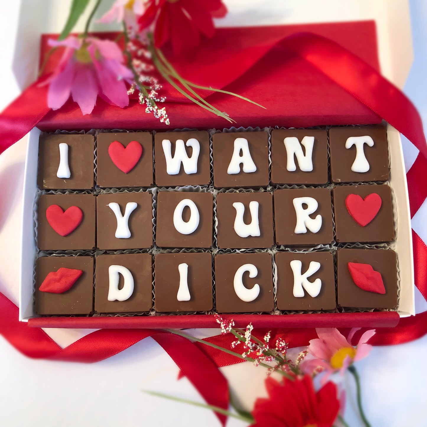 Custom I Want Your Cock Chocolate Message - Naughty Anniversary Gift