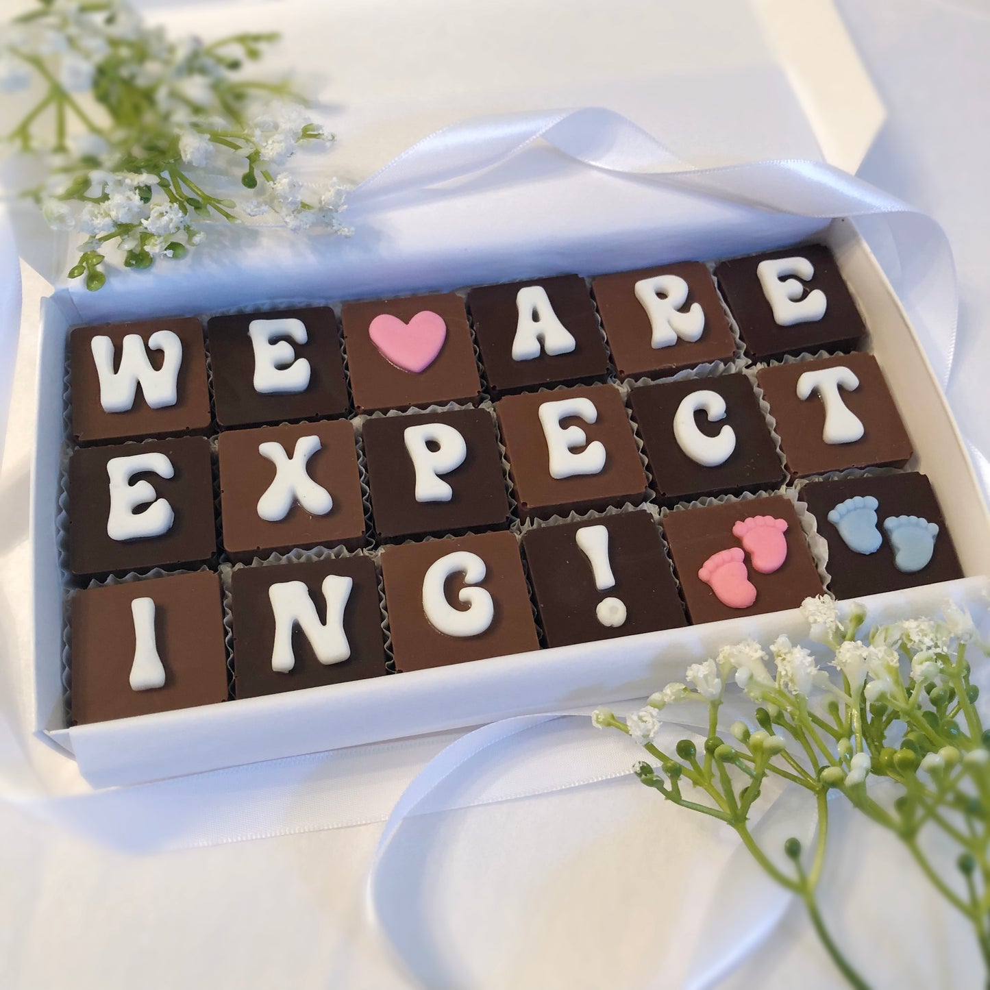 We Are Expecting Chocolate Announcement - Custom Chocolate Baby News