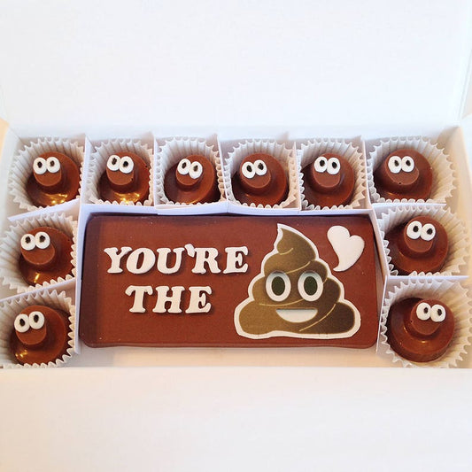 Poop Emoji Chocolates - Chocolate Poop Emoji - Gag Gift Chocolates