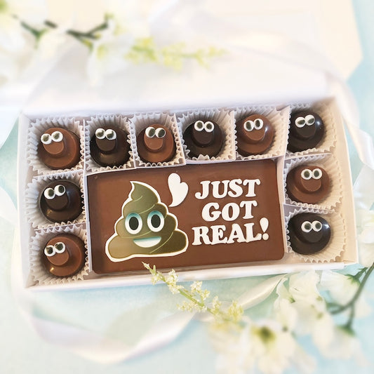 Poop Just Got Real Chocolates - S***t Just Got Real Engagement Gift
