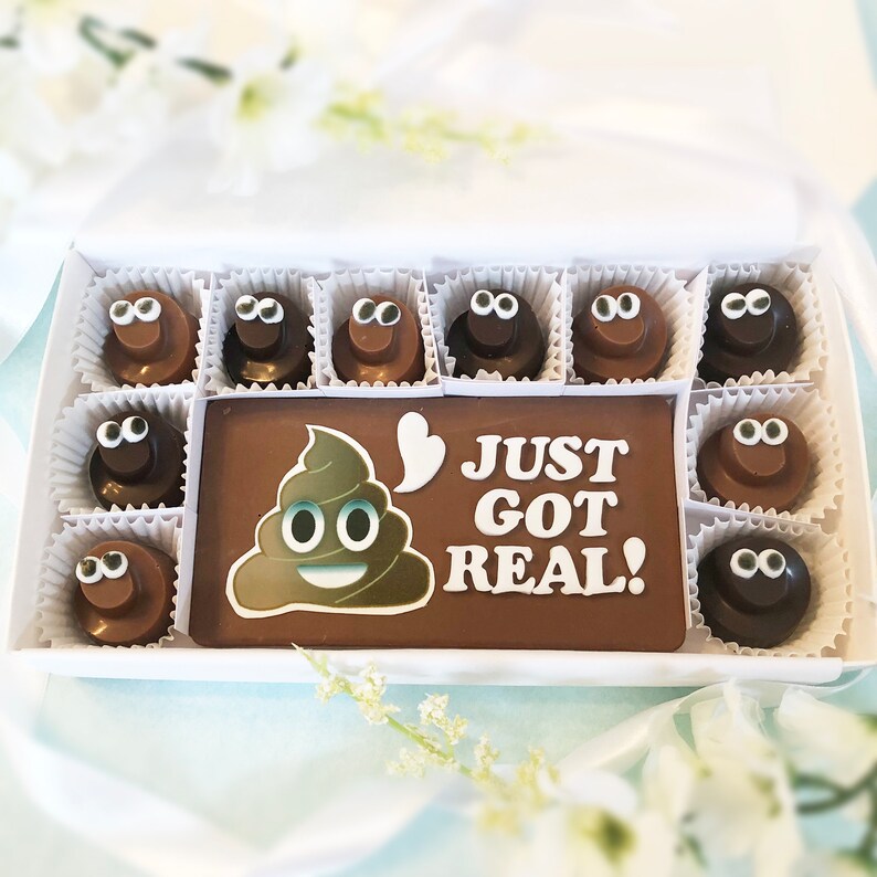 Poop Just Got Real Chocolates - S***t Just Got Real Engagement Gift