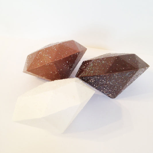 Diamond Shaped Chocolate Anniversary Gift - Large Chocolate Diamond